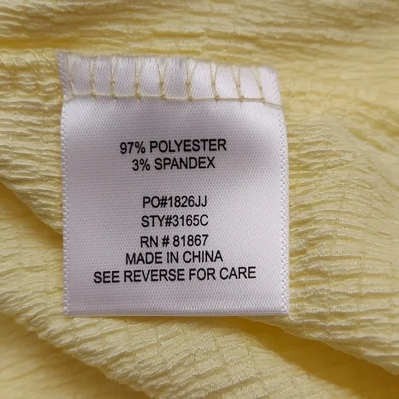 OLIVIA SKY Yellow Gauzy Pullover Tank Top - Picture 8 of 9